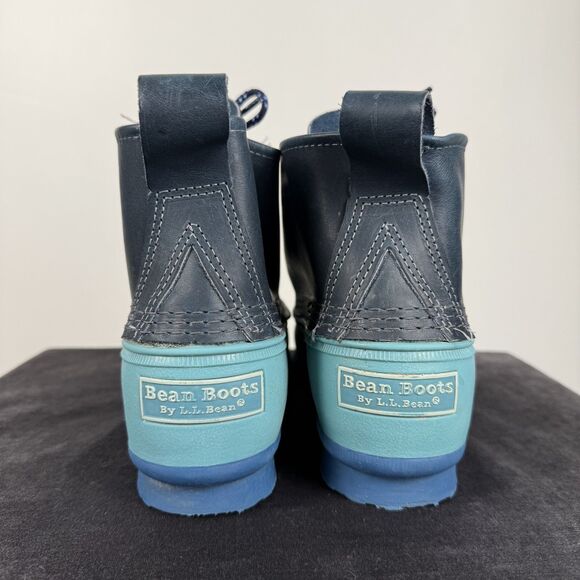 Beanie L.L. Bean Aqua Blue Snow Duck Boots - Womens 8-8.5 / Kids 6M, Maine USA - Picture 3 of 12